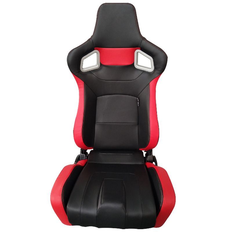 Sedile Sportivo Regolabile RS6 II Style SK-Import Nero e Rosso Pelle Sintetica - foto 2