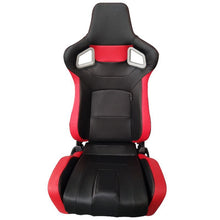 Carica l'immagine nel visualizzatore di Gallery, Sedile Sportivo Regolabile RS6 II Style SK-Import Nero e Rosso Pelle Sintetica - foto 2