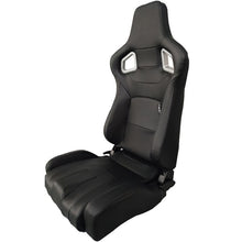 Carica l'immagine nel visualizzatore di Gallery, Sedile Sportivo Regolabile RS6 II Style SK-Import Nero Pelle Sintetica - foto 3