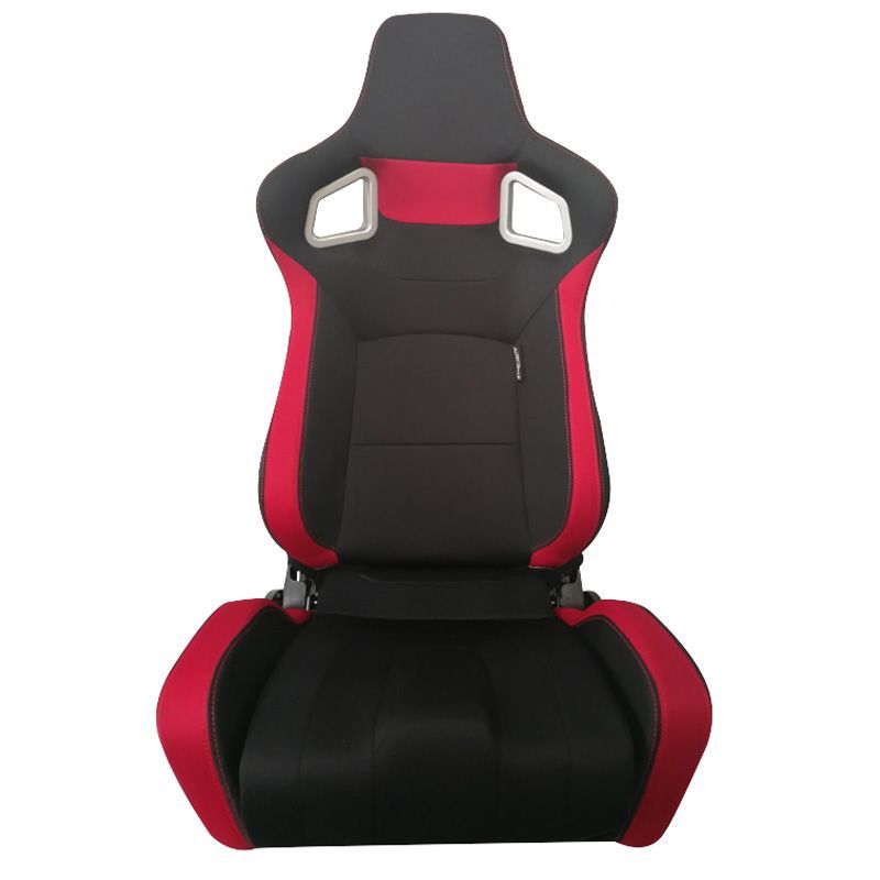 Sedile Sportivo Regolabile RS6 II Style SK-Import Nero e Rosso Tessuto - foto 2