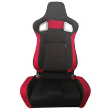 Carica l'immagine nel visualizzatore di Gallery, Sedile Sportivo Regolabile RS6 II Style SK-Import Nero e Rosso Tessuto - foto 2