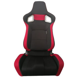 Sedile Sportivo Regolabile RS6 II Style SK-Import Nero e Rosso Tessuto - foto 2