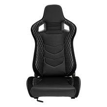 Carica l'immagine nel visualizzatore di Gallery, Sedile Sportivo Regolabile JW Style SK-Import Nero e Argento Pelle Sintetica - foto 3