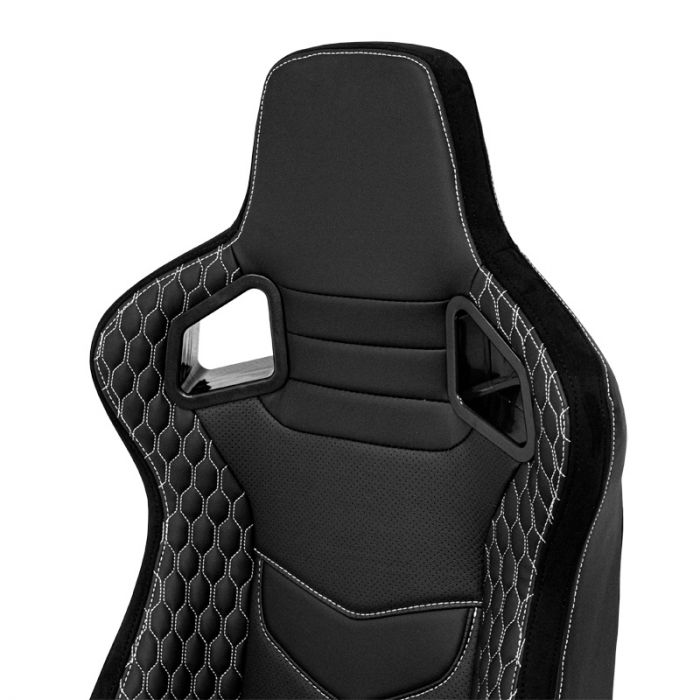 Sedile Sportivo Regolabile JW Style SK-Import Nero e Argento Pelle Sintetica - foto 8
