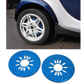 Inox acciaio freno disc dummies blu per Smart 450 451 453 Coupe Cabrio 98-21