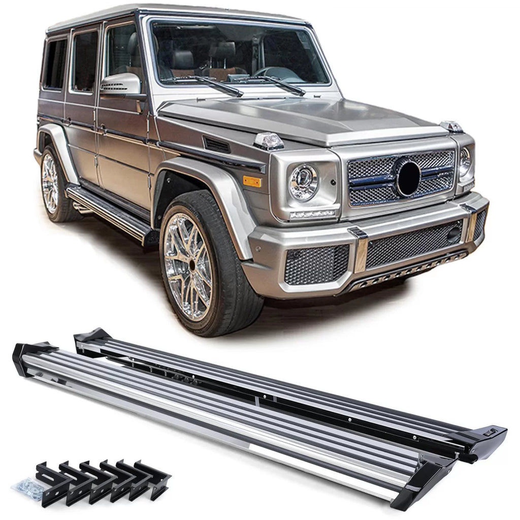 Inox acciaio Pedane laterali OE stile per Mercedes Classe G modello W463 89-15