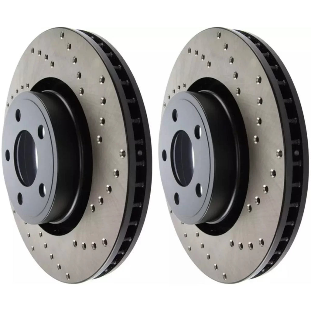 StopTech HC Dischi freno anteriore 320mm drilled per Ford Mustang 15-21