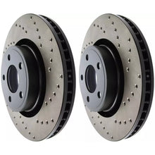 Carica l'immagine nel visualizzatore di Gallery, StopTech HC Dischi freno anteriore 320mm drilled per Ford Mustang 15-21