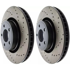 StopTech HC Dischi freno anteriore 320mm drilled per Ford Mustang 15-21
