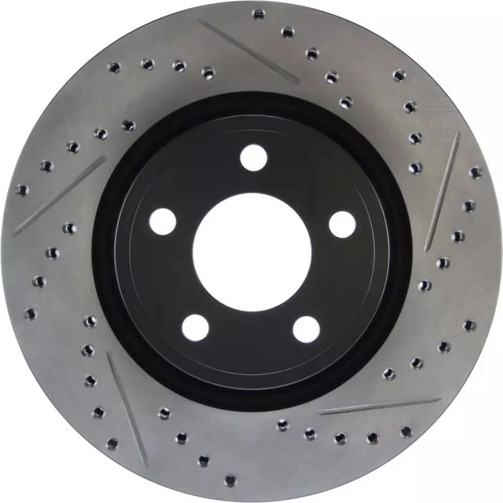 StopTech HC Dischi freno anteriore 320mm drilled slotted per Ford Mustang 15-21