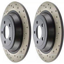 StopTech HC Dischi freno posteriore 320mm drilled slotted per Ford Mustang 15-21