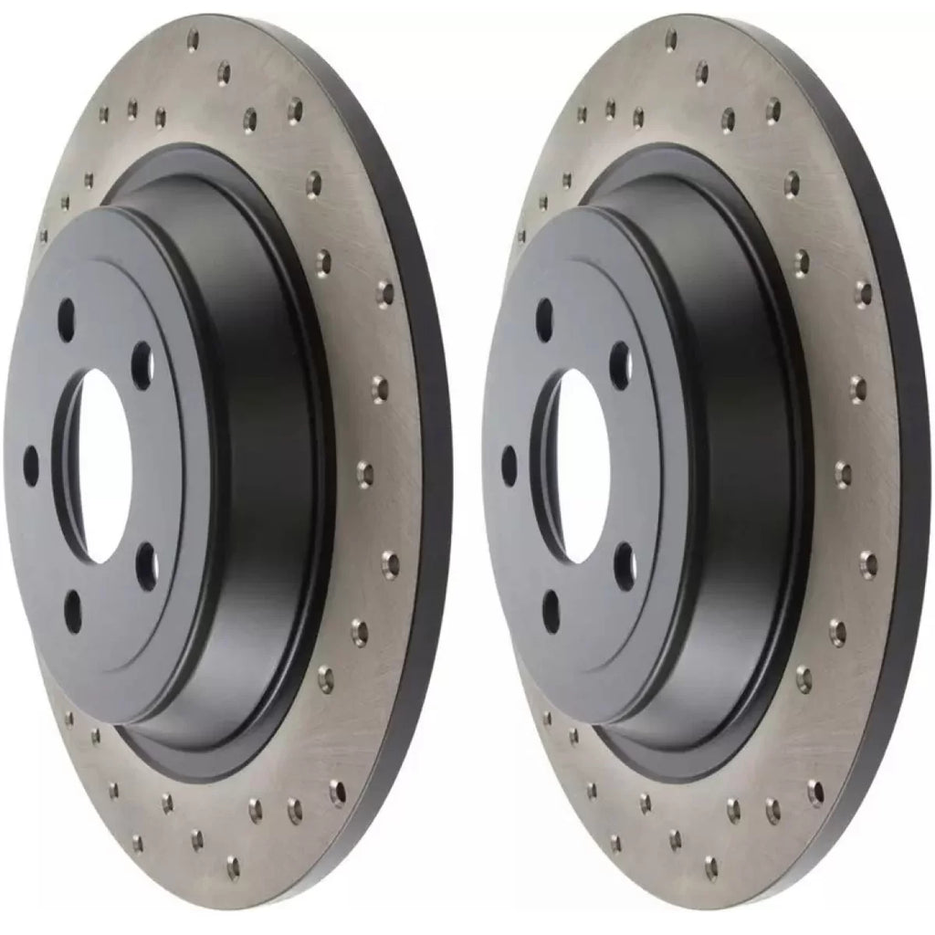 StopTech HC posteriore Dischi freno 320mm drilled per Ford Mustang 15-21