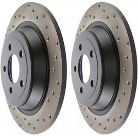 StopTech HC posteriore Dischi freno 320mm drilled per Ford Mustang 15-21