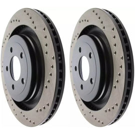 StopTech HC posteriore Dischi freno 330mm drilled per Ford Mustang 15-22