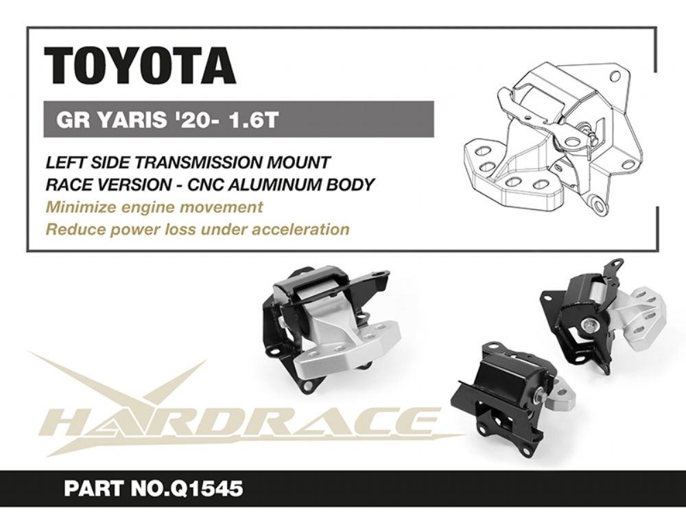 Supporto cambio sinistro CNC da competizione Hardrace Toyota GR Yaris GXPA16 – 1 pezzo – foto 2
