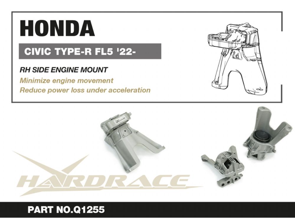 Supporto motore destro Hardrace Honda Civic Type R FL5 e Acura Integra Type S DE5 – 1 pezzo – foto 2