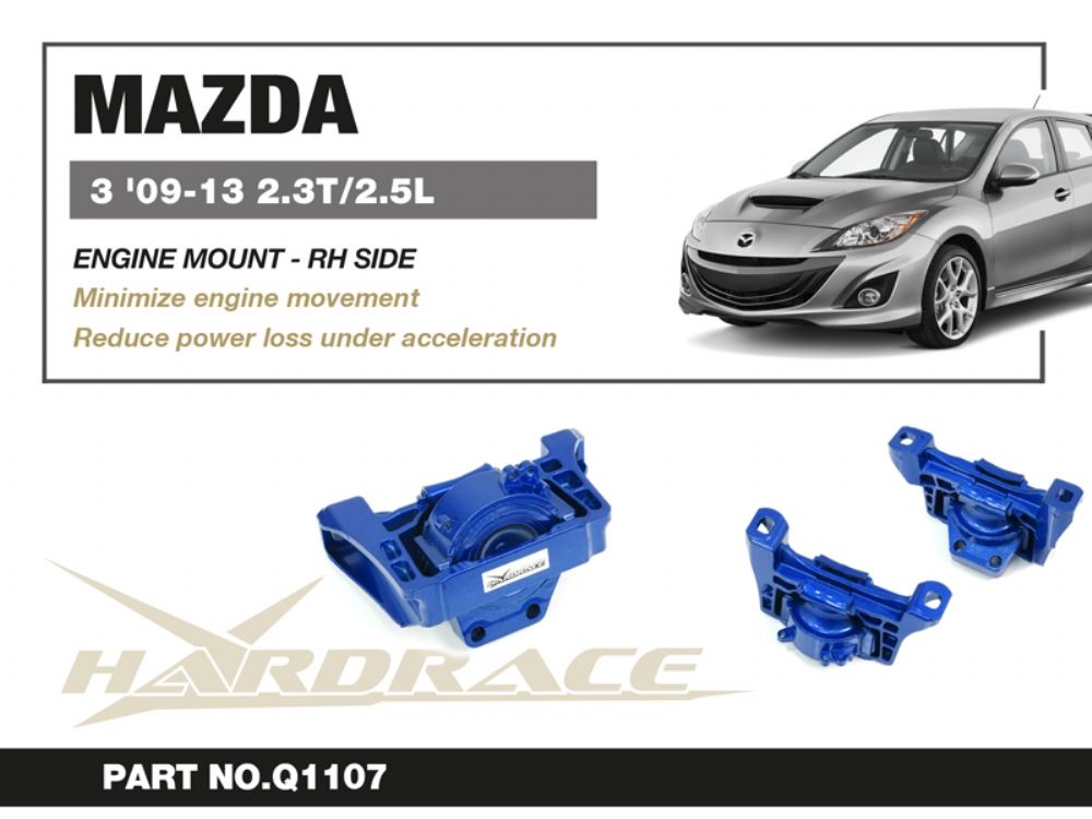 Supporto motore destro Hardrace Mazda 3 e Axela MK2 BL 2.3 turbo e 2.5 – 1 pezzo – foto 2