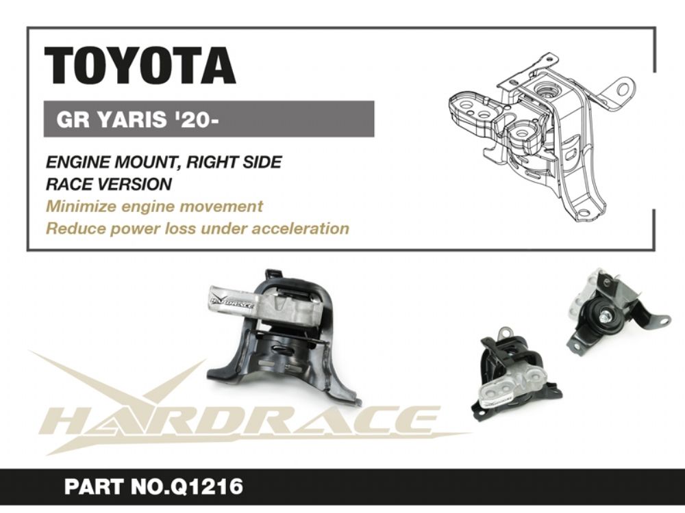 Supporto motore destro per competizione Hardrace Toyota GR Yaris GXPA16 1.6 turbo AWD – 1 pezzo – foto 2
