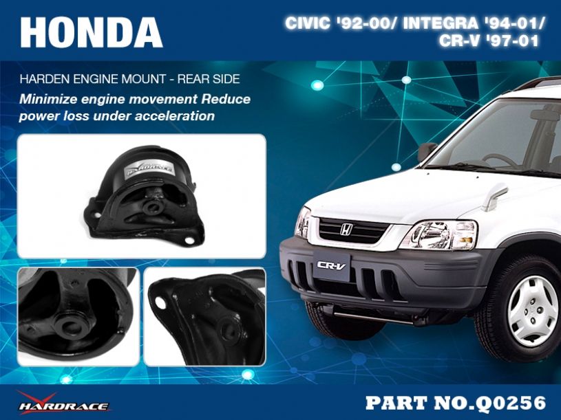 Supporto motore posteriore per competizione Hardrace Honda Civic MK5 e MK6, Del Sol, Integra DC2 e CR-V MK1 – 1 pezzo – foto 2