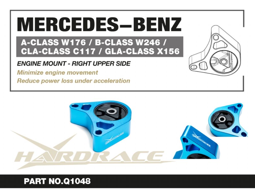 Supporto motore superiore destro Hardrace Mercedes Classe A W176, Classe B W246, CLA C117 e GLA X156 2.0 turbo – 1 pezzo – foto 2
