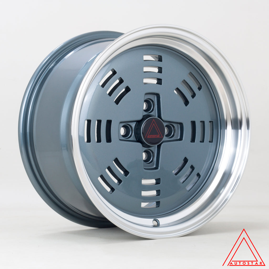 Cerchio in lega Autostar Sutorro 15x8 4x100 ET25 Gunmetal Polished Lip