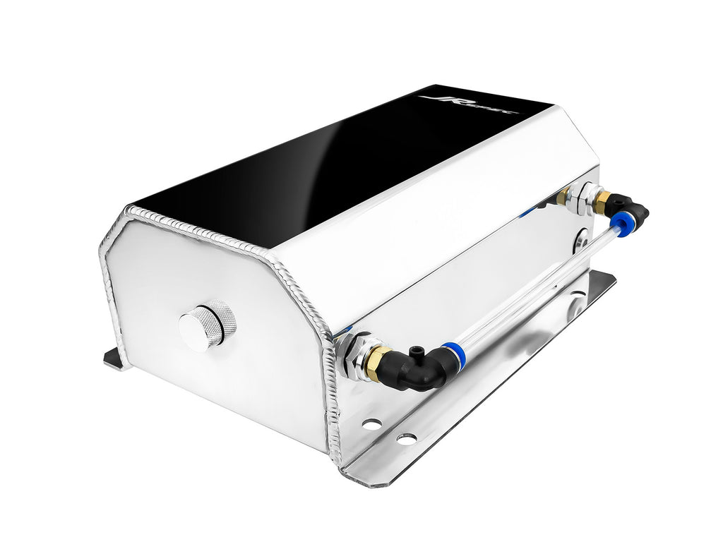 Vaschetta acqua radiatore universale JR.SPEC 1L in alluminio - vista laterale