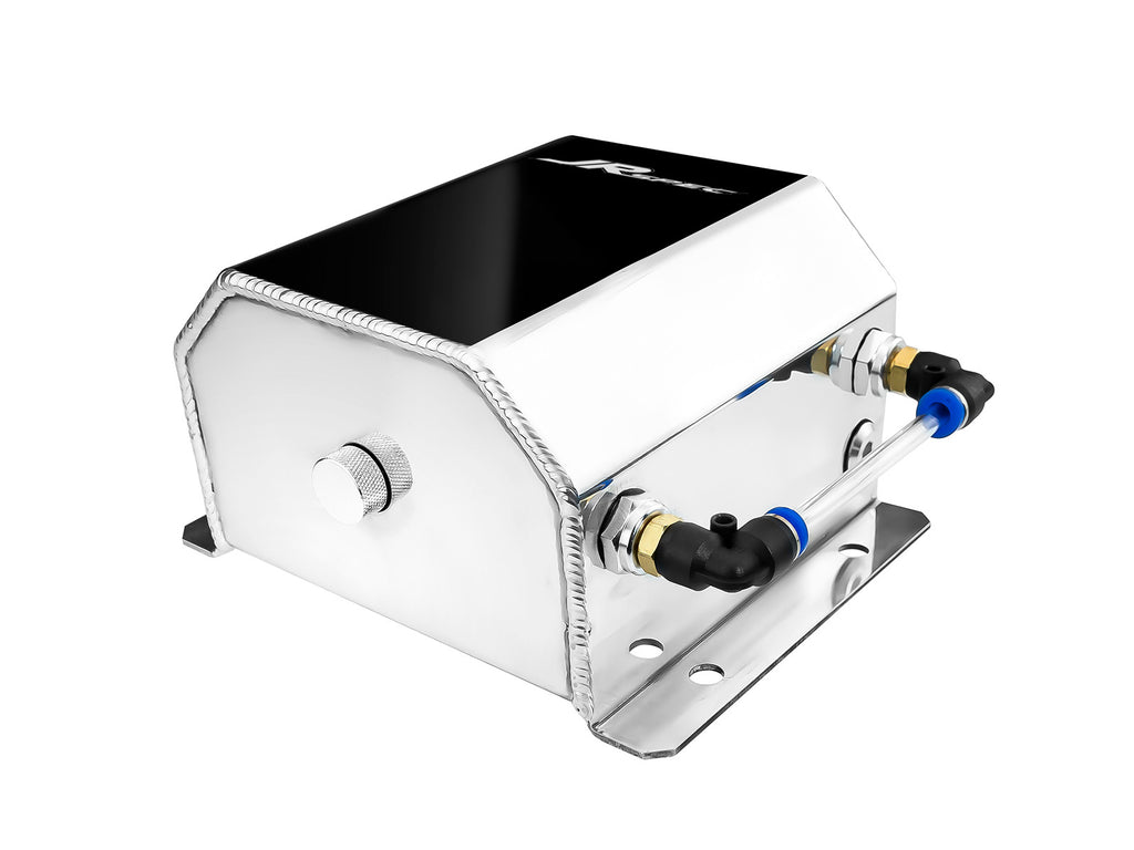 Vaschetta acqua radiatore universale JR.SPEC 2L in alluminio - vista laterale