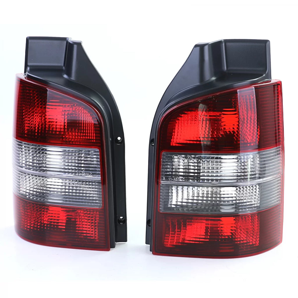 Fanali posteriori rossi nero coppia per VW T5 Bus + Transporter con portellone 03-09