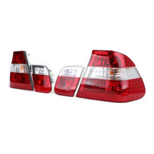 Fanali posteriori rossi trasparente restyling stile compatibile per Serie 3 BMW E46 berlina 1998-2001