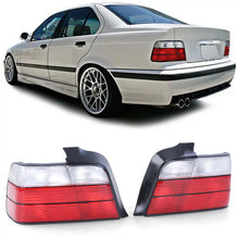 Carica l'immagine nel visualizzatore di Gallery, Fanali posteriori rossi bianco per Serie 3 BMW E36 berlina 1990-1998
