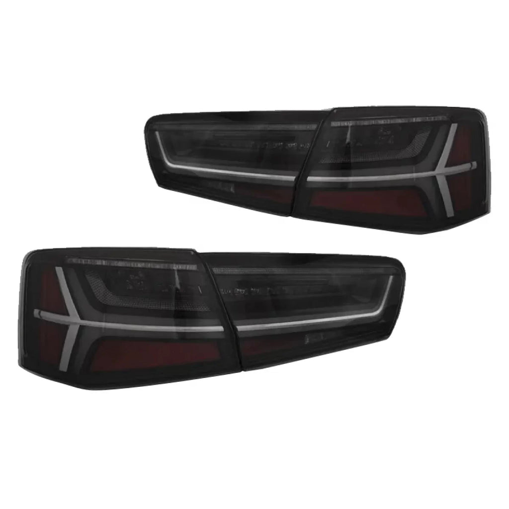 Set fanali posteriori per Audi A6 C7 11-15 Barra LED dinamico fumé Eagle Eyes