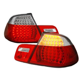 Set fanali posteriori per BMW 3 E46 Coupe 99-03 LED rosso/trasparente Depo