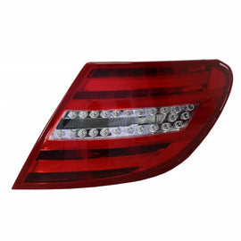 Set fanali posteriori per Mercedes-Benz Classe C W204 07-12 Barra LED restyling stile rosso/trasparente Carner