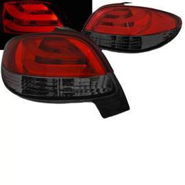 Set fanali posteriori per Peugeot 206 98-07 Barra LED rosso/fumé Eagle Eyes