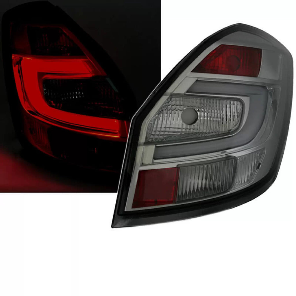 Set fanali posteriori per Skoda Fabia 07-14 Barra LED fumé Eagle Eyes