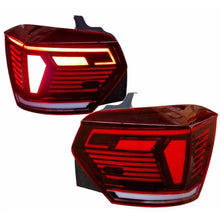 Carica l'immagine nel visualizzatore di Gallery, Set fanali posteriori per VW Polo AW 2018+ LED R-Line stile rosso/trasparente