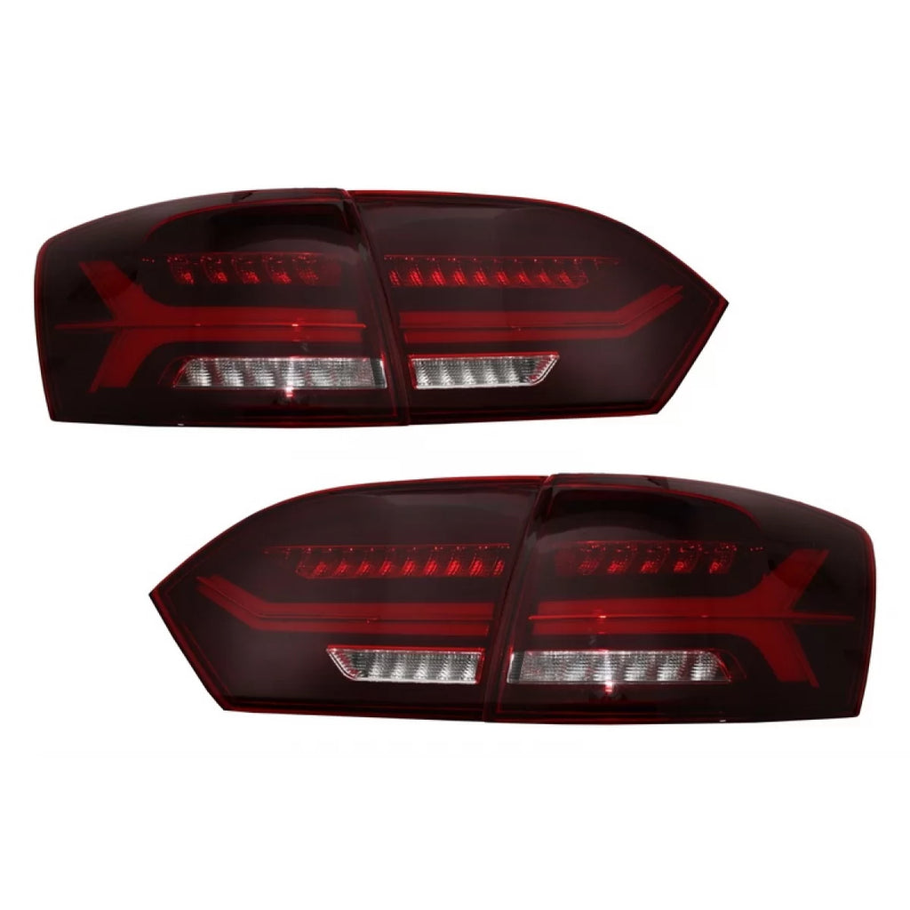 Fanali posteriori LED per VW Jetta Mk6 VI (2012-2014) dinamico sequenziale Indicatori di direzione rosso fumé
