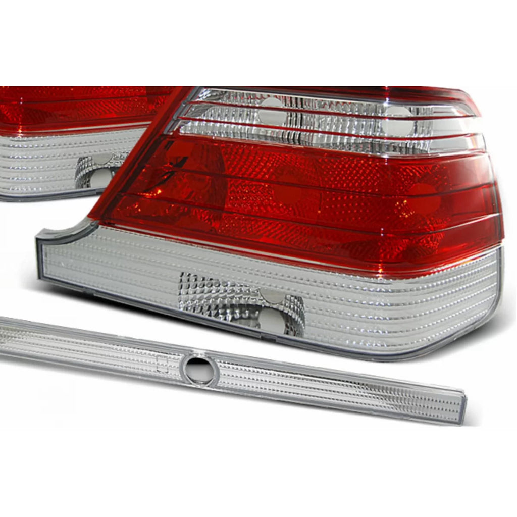 Fanali posteriori per Mercedes Classe S W140 berlina (1995-10.1998) rosso trasparente