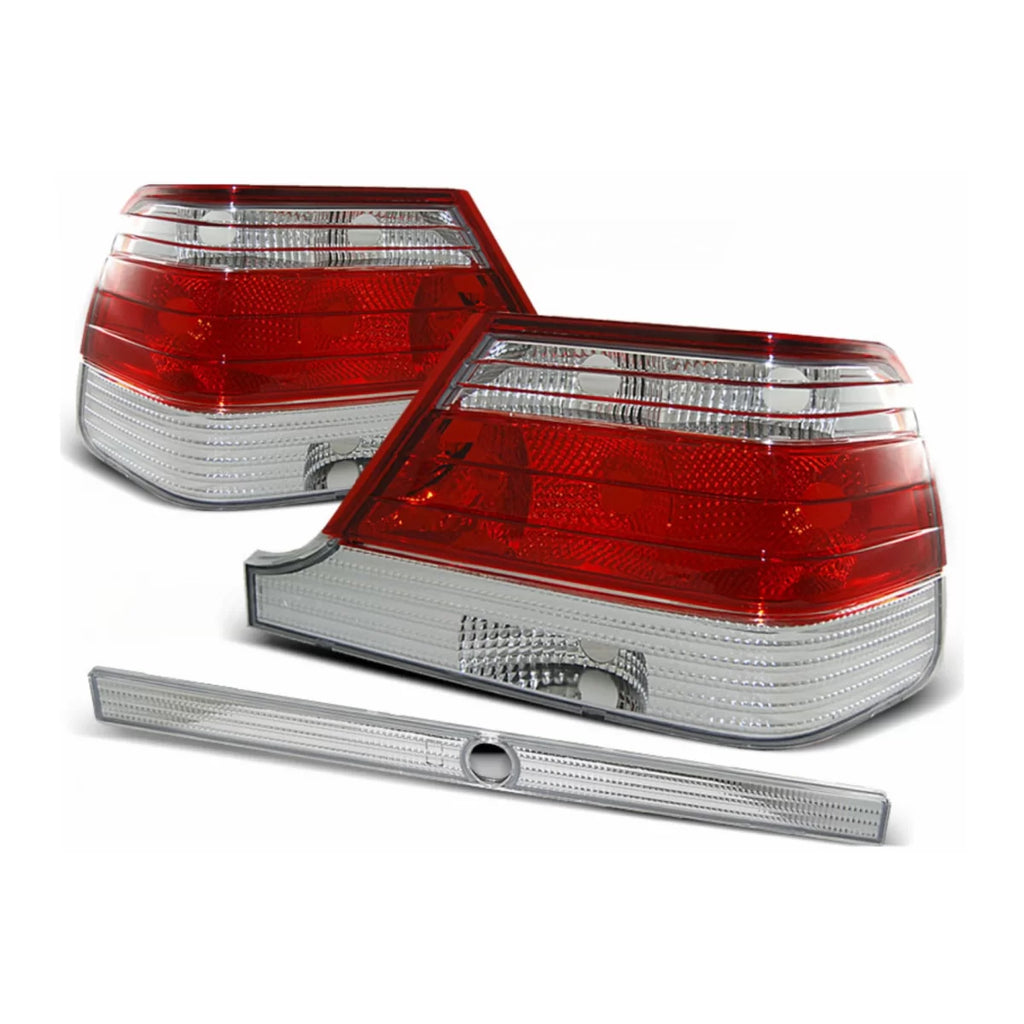 Fanali posteriori per Mercedes Classe S W140 berlina (1995-10.1998) rosso trasparente