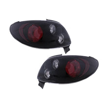 Fanali posteriori per Peugeot 206 CC (1998-2004) 2 porte nero