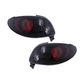 Fanali posteriori per Peugeot 206 CC (1998-2004) 2 porte nero