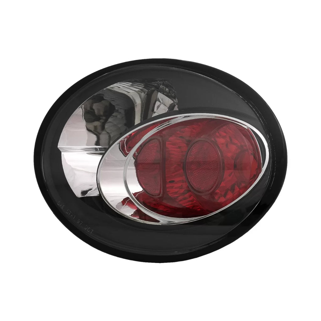 Fanali posteriori per VW nuovo Beetle hatchback Cabrio (10.1998-05.2005) nero scocca trasparente trasparente