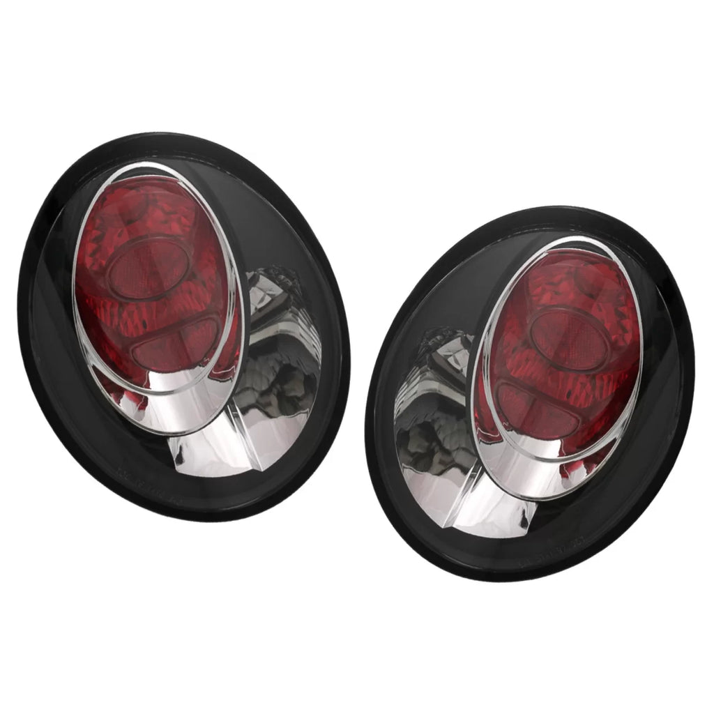 Fanali posteriori per VW nuovo Beetle hatchback Cabrio (10.1998-05.2005) nero scocca trasparente trasparente