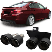 Carica l'immagine nel visualizzatore di Gallery, Terminale di scarico conversione kit doppio-tubo stile compatibile per Serie 5 BMW F10 F11 520 523 525 528 530