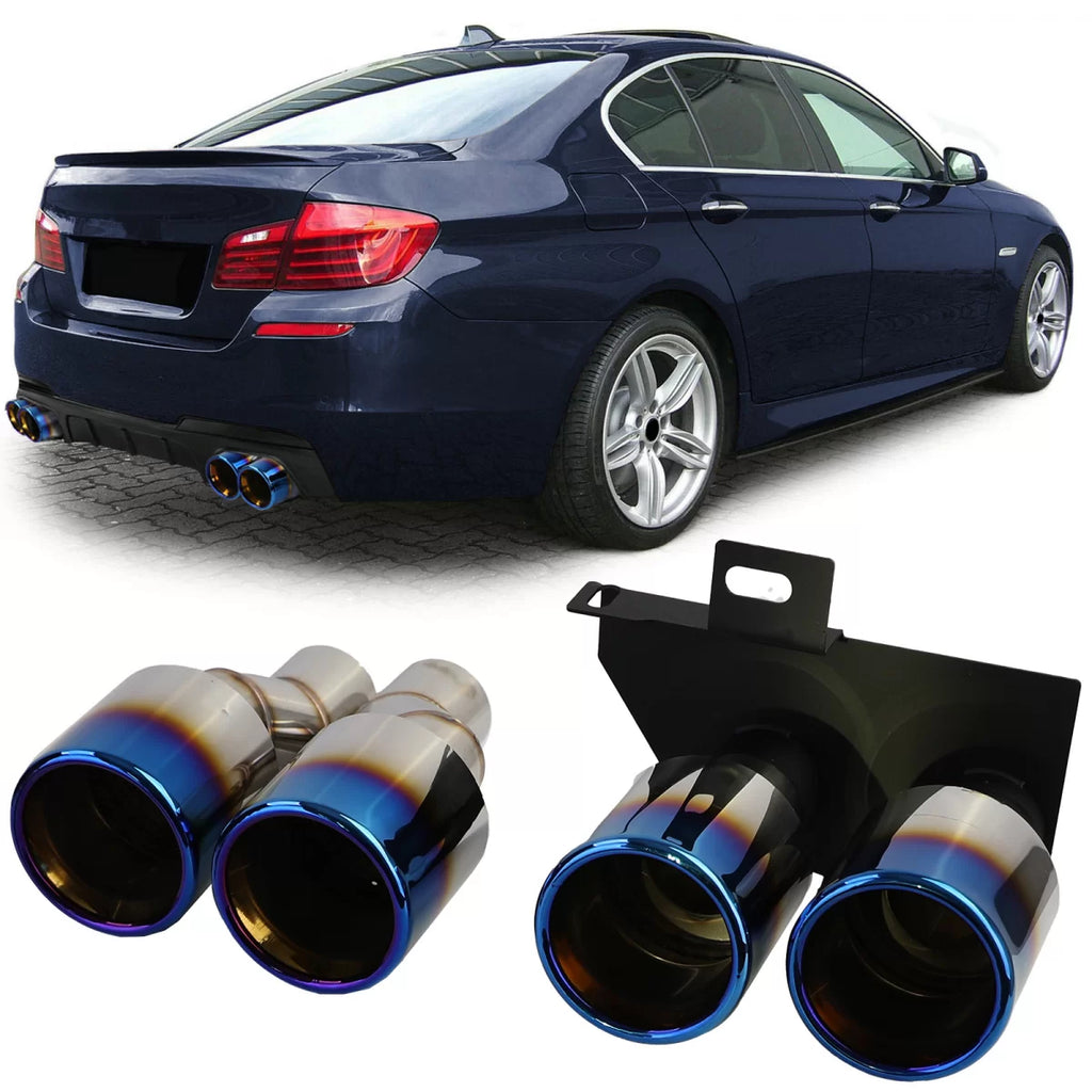 Terminale di scarico doppio tubo conversione duplex titanium compatibile BMW F10 F11 520 523 525 528 530