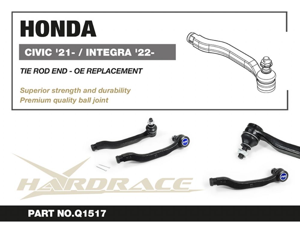 Testine esterne di sterzo di tipo originale Hardrace Honda Civic FE/FL e Acura Integra DE – 2 pezzi – foto 2