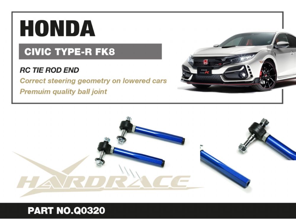 Testine sterzo RC con snodi sferici regolabili Hardrace Honda Civic Type R FK8 ribassata – 2 pezzi – foto 2