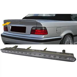 Terza LED freno luce trasparente vetro cromato compatibile per Serie 3 BMW E36 cabriolet 1996-1999