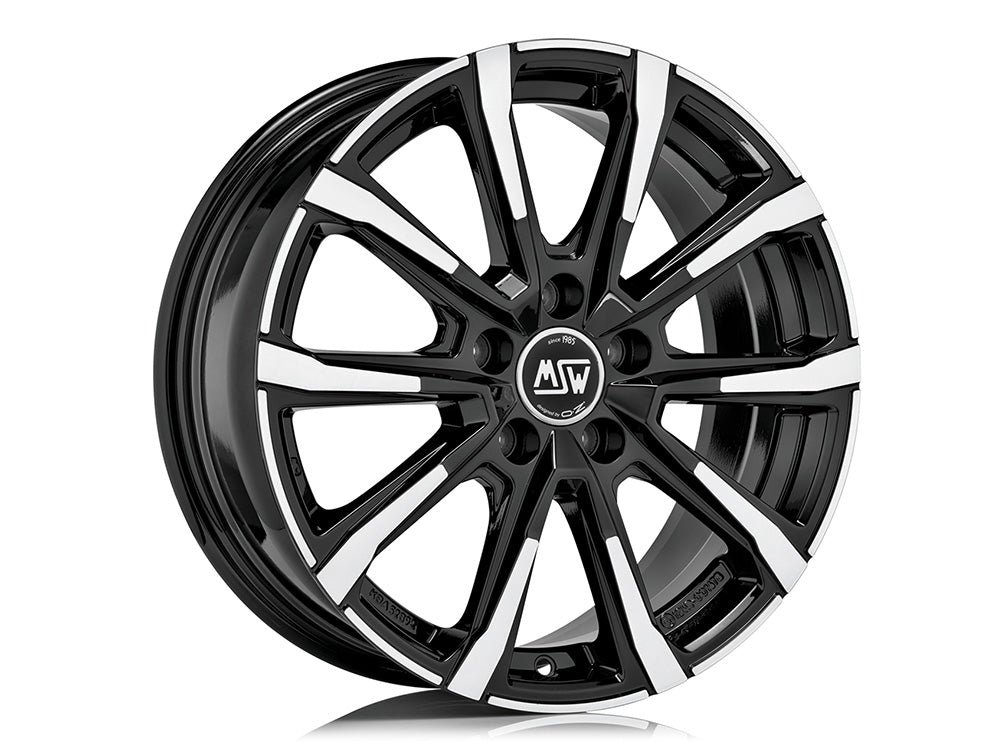 Cerchio in Lega MSW 79 18x7 ET50 5x114.3 GLOSS BLACK FULL POLISHED