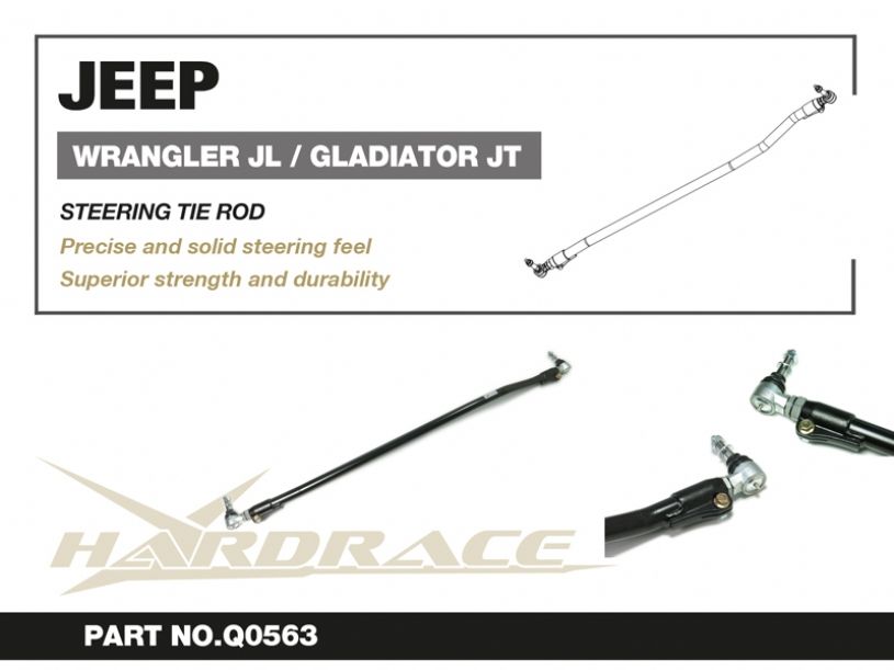 Tirante trasversale dello sterzo Hardrace Jeep Wrangler JL e Gladiator JT non Rubicon – 1 pezzo – foto 2